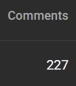 A screenshot saying "Comments: 227".